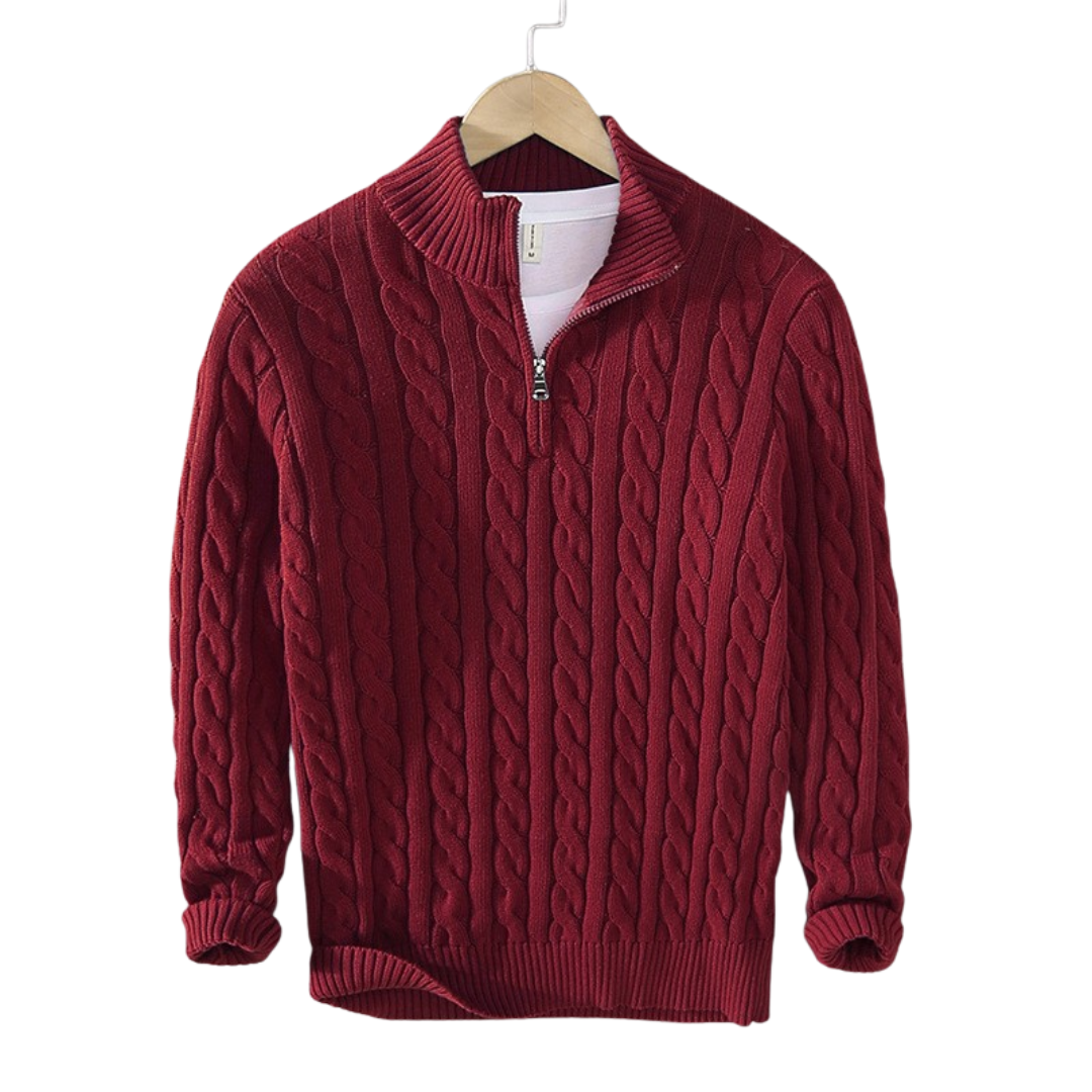 Tommy | Baumwoll-Halbzip-Pullover
