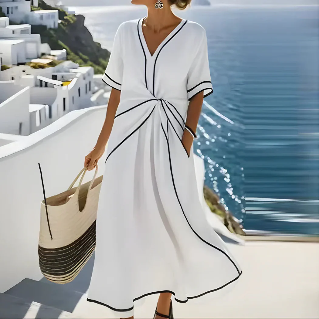 Moria - Elegantes Kleid mit Schmeichelnder Taille und Festlichem Chic